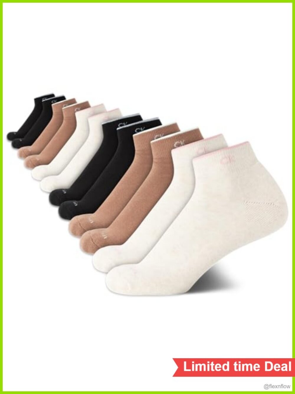 Cushioned Quarter Ankle Socks Breathable Running 12 Pack